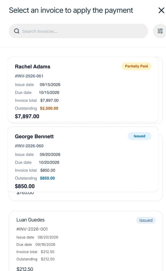 Invoices & payments