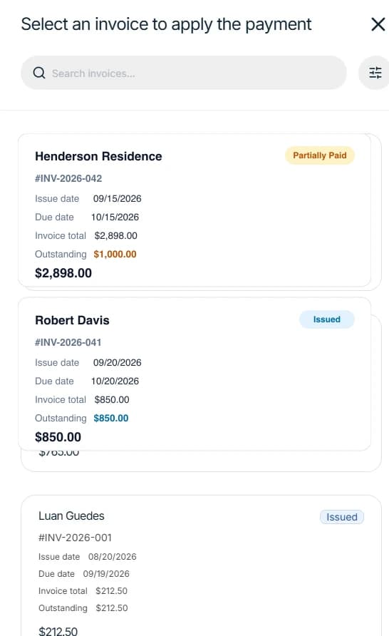 Invoices & payments