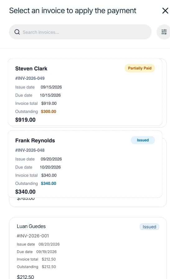 Invoices & payments