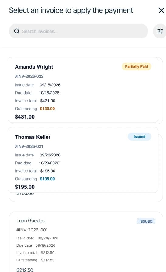 Invoices & payments