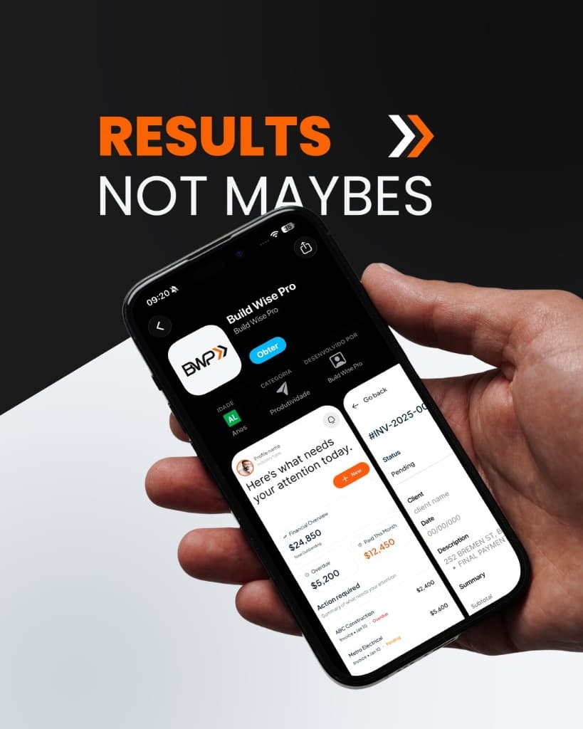 BuildWisePro mobile app - Results, not maybes